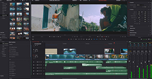 Captura de pantalla del programa DaVinci Resolve 2020