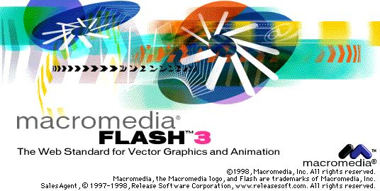 Pantalla de carga de Macromedia Flash 3.0 (1998)