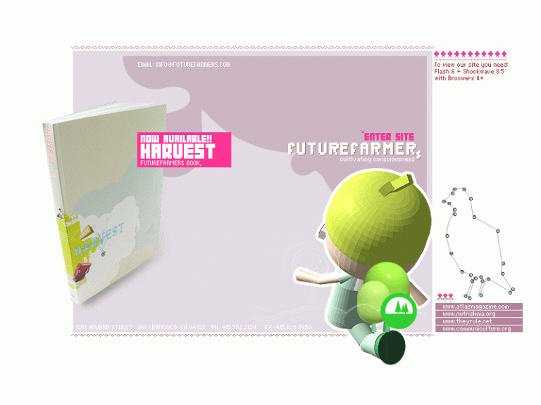 Portada del estudio de diseño web FutureFarmers (2002)